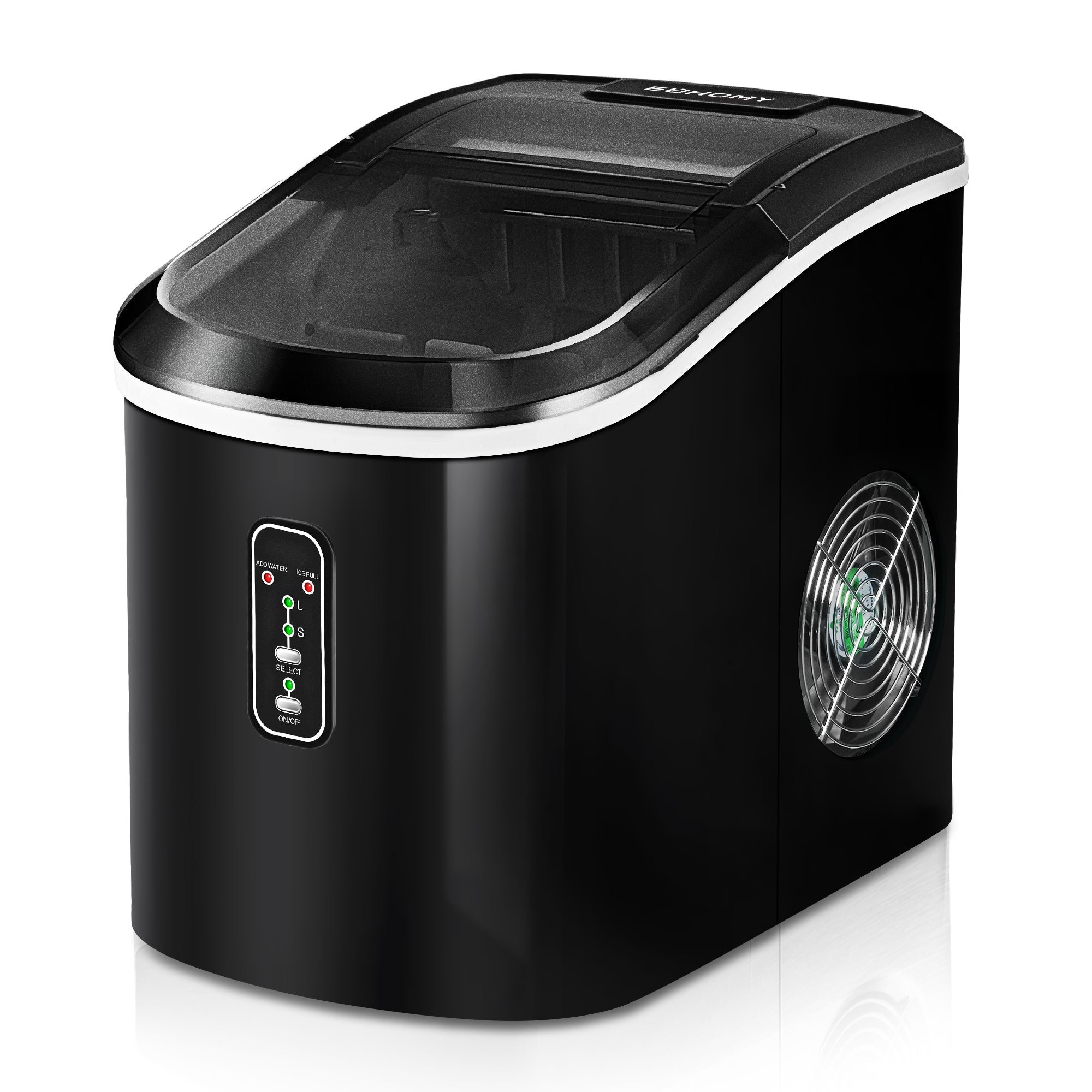 EUHOMY 15'' Bullet Quiet Easy to Clean Ice Maker Machine Includes 2 Bottles of Cleaner - Euhomy