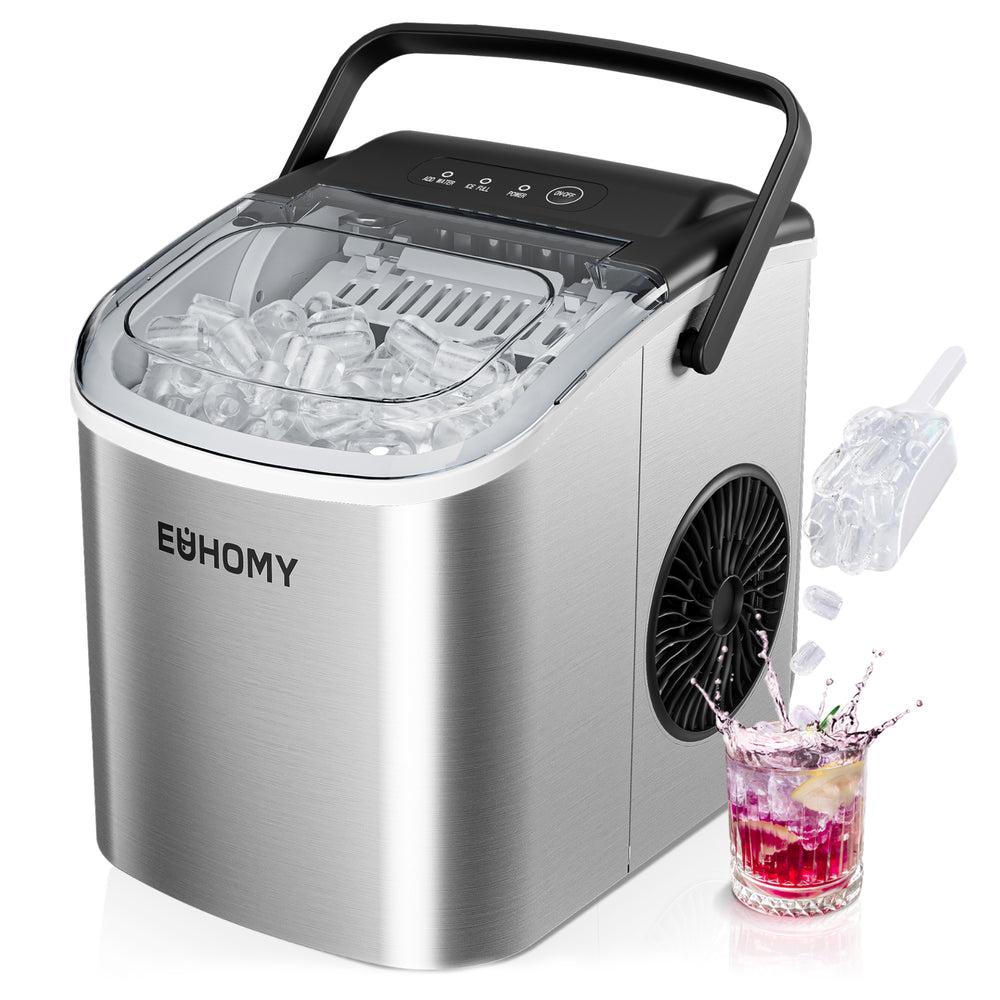 
                      
                        EUHOMY Energy-saving 12'' Silver Bullet Ice Portable Ice Maker with Handle - Euhomy
                      
                    