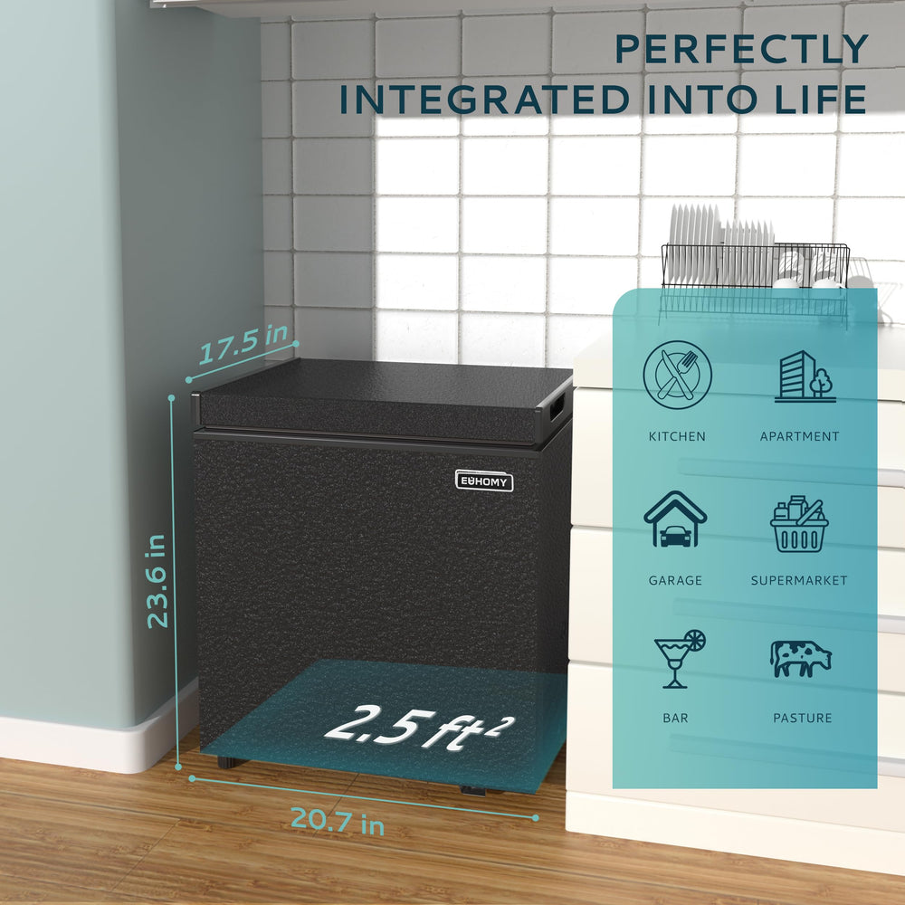 
                      
                        EUHOMY Chest Freezer with Removable Basket, Small Deep Freezer
                      
                    