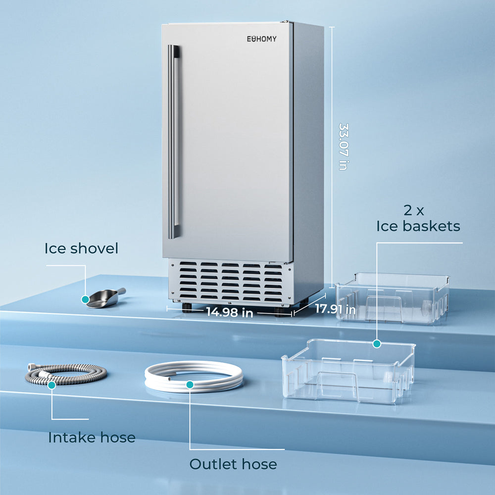 
                      
                        EUHOMY Commercial Under Counter Nugget Ice Maker Machine - Euhomy
                      
                    