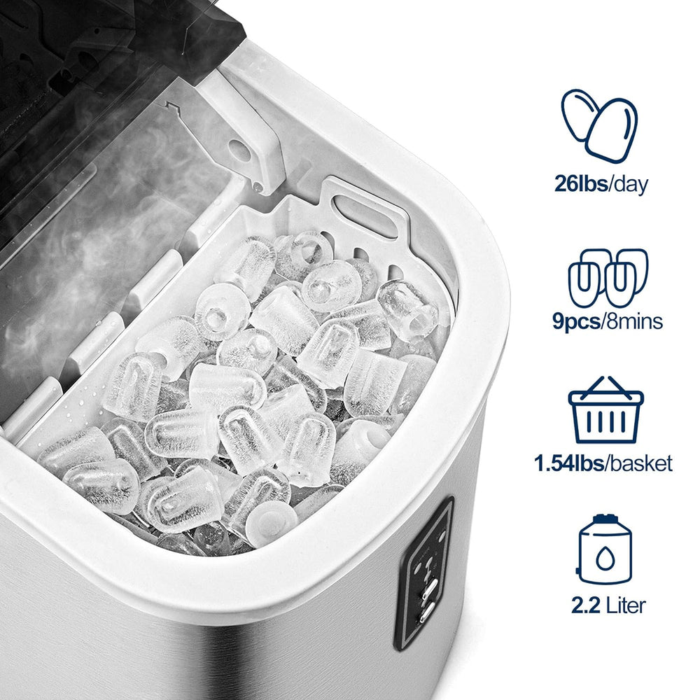 
                      
                        EUHOMY 15'' Bullet Quiet Easy to Clean Ice Maker Machine - Euhomy
                      
                    