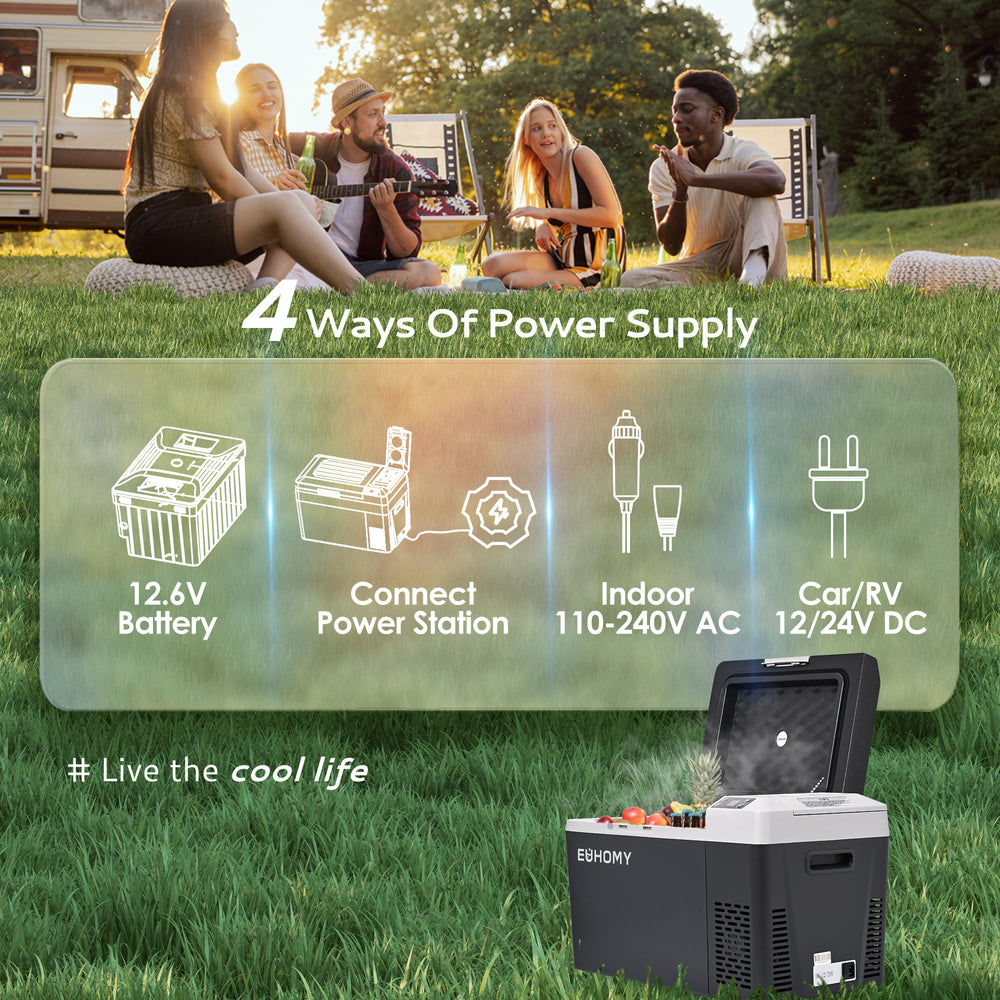 
                      
                        EUHOMY Low Noise Electric Cooler 12 Volt Usable Battery RV Refrigerator - Euhomy
                      
                    