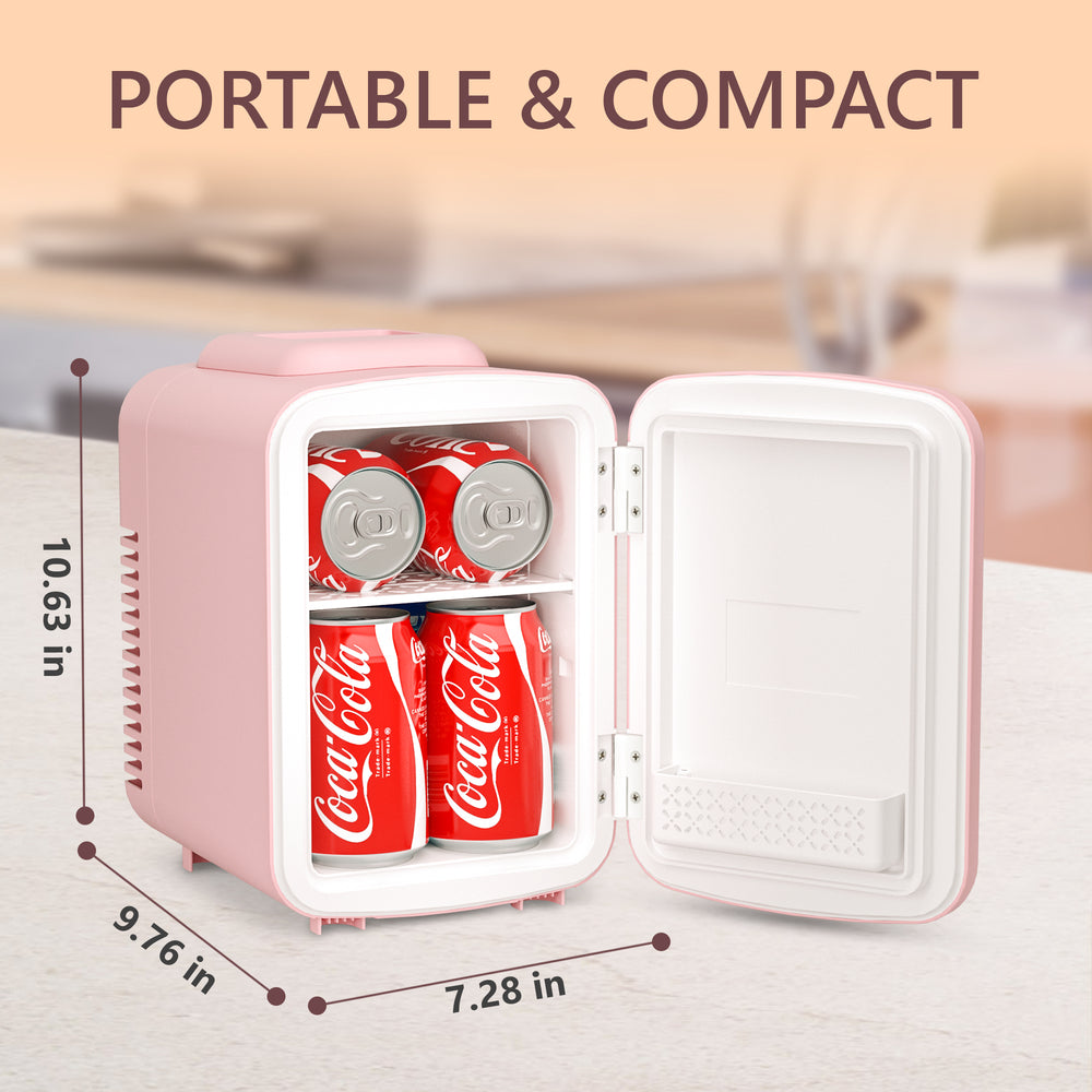 
                      
                        EUHOMY Mini Fridge, 4 Liter/6 Cans Small Refrigerator, Portable Cooler and Warmer for Skin Care, Cosmetics, Beverage, 4L Makeup Mini Fridge
                      
                    