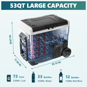 12 Volt Dual Zone  Portable Car Refrigerator