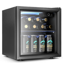 EUHOMY 55 Can Beverage Refrigerator cooler-Mini Fridge Glass Door (1.3cu.ft)