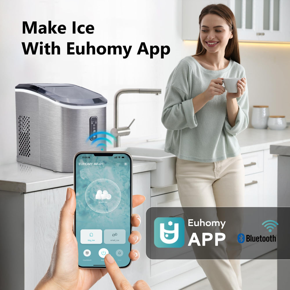 
                      
                        EUHOMY Smart Ice Makers Countertop 26lbs Self-Cleaning Portable
                      
                    