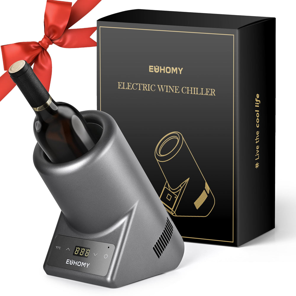 EUHOMY Wine Chiller Electric, Portable Wine Bottle Chiller for 750ml Wine & Champagne