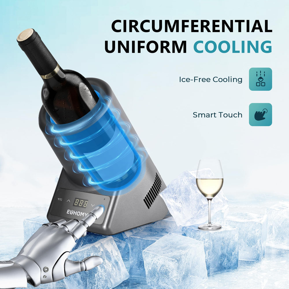 
                      
                        EUHOMY Wine Chiller Electric, Portable Wine Bottle Chiller for 750ml Wine & Champagne
                      
                    